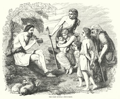 The First Musical Instrument (engraving) 作者 英语学校