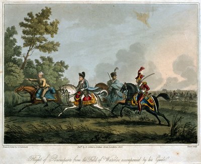 1817年1817年滑铁卢（1769-1821）从滑铁卢地区飞行（aquatint） 作者 英语学校