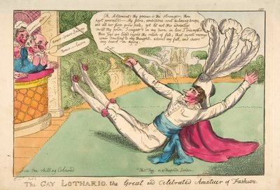 同性恋者》。伟大而著名的时尚爱好者》，出版。1813年（手绘版画 作者 英语学校