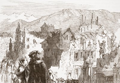 日内瓦人摧毁了他们城市的郊区，詹姆斯·艾特肯·威利（James Aitken Wylie，1808-1890），酒吧的新教历史插图。 1878年 作者 英语学校