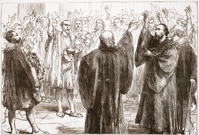 日内瓦人宣誓放弃罗马主义，詹姆斯·艾特肯·威利（James Aitken Wylie，1808-1890），酒吧的新教历史插图。 1878年 作者 英语学校