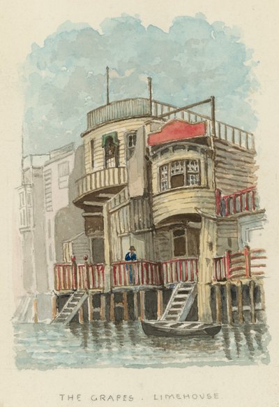 The Grapes，Limehouse，伦敦（纸上写着） 作者 英语学校