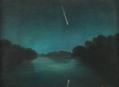 1861年的大彗星，从米德尔斯桥（斯坦赛克斯）（锌上油）看到 作者 英语学校