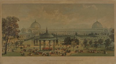 从园艺花园看的伟大的国际展览，1851年 作者 英语学校