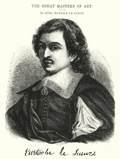 艺术大师尤斯塔斯-勒苏尔（雕刻）（The Great Master of Art, Eustace Le Sueur）。 作者 英语学校
