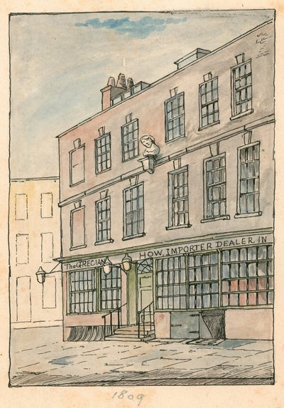 Grecian咖啡馆，Devereux Court，Strand，拥有Ben Johnson半身像 作者 英语学校