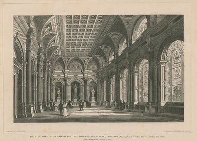 即将为Clothworkers Company，Mincing Lane建造的大厅 作者 英语学校