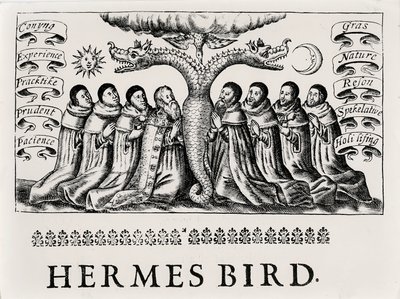 爱马仕鸟，来自Theatrum Chemicum，1652年 作者 英语学校