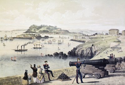 来自Citadel的Hoe，Drakes Island和Mt Edgecumbe，由Newman und Co出版 作者 英语学校