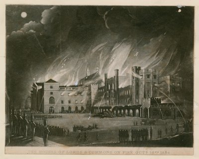 上议院和下议院着火，1834年10月16日 作者 英语学校