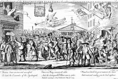 1747年威斯敏斯特选举中的幽默或南方的烫伤独立选民 作者 英语学校