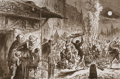 巴塞尔的Iconoclasts燃烧的图像和偶像，James Aitken Wylie（1808-1890），酒吧的新教历史插图。 1878年 作者 英语学校