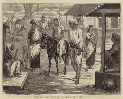 The Indian Famine, a Bengalee Village (engraving) 作者 英语学校