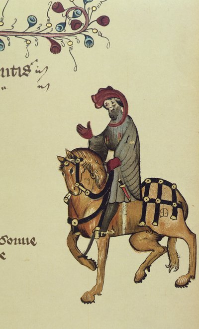 来自坎特伯雷故事的骑士，传奇细节，由Geoffrey Chaucer（c.1342-1400） 作者 英语学校