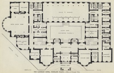The Langham Hotel, Portland Place (engraving) 作者 英语学校