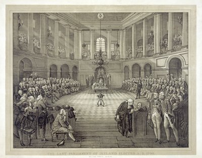The Last Parliement of Ireland elected A.D. 1790, pub.1874年（石印）。 作者 英语学校