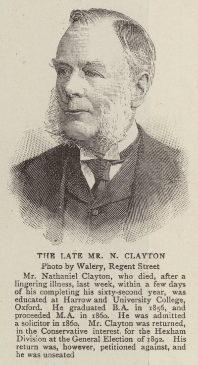 The Late Mr N Clayton (engraving) 作者 英语学校