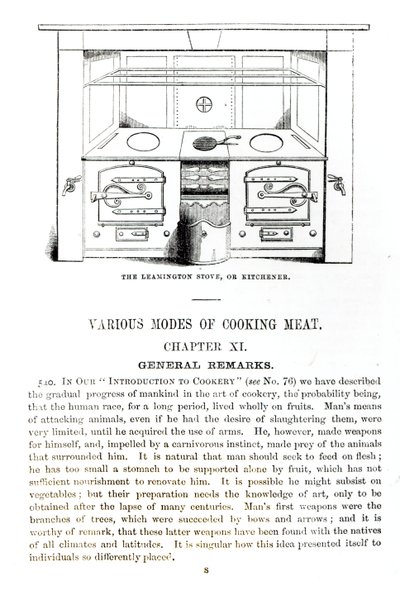 来自Isetella Mary Beeton（1836-65）的“Beeton家庭管理书”第十一章的Leamington Stove或Kitchener 作者 英语学校