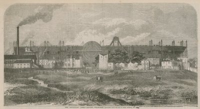 利维坦（大东方）蒸汽船，于1857年10月从狗岛速写 作者 英语学校