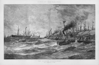 利物浦登陆舞台，默西塞德郡（石版画） 作者 英语学校
