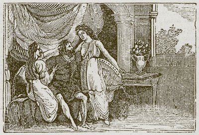 男人和他的两个妻子（雕刻） 作者 英语学校