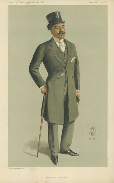 The Marquis de Soveral，1912年11月13日“名利场”杂志的漫画 作者 英语学校