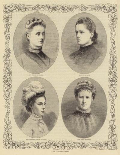 The Marriage of the Duke of Connaught, the Bridesmaids (engraving) 作者 英语学校