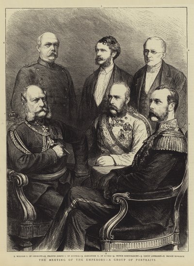 The Meeting of the Emperors, a Group of Portraits (engraving) 作者 英语学校
