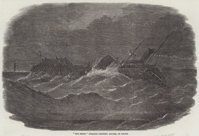 "The Menai" Steamer drifting Ashore, at Calais (engraving) 作者 英语学校