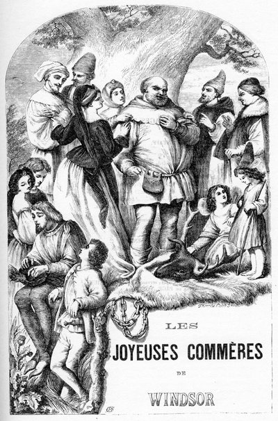 The Merry Wives of Windsor - Les Joyeuses Commeres de Windsor - Illustration in “” Completes de William Shakespeare”” 1866 - The illustrations and general form of this edition are borrowed from Cassell