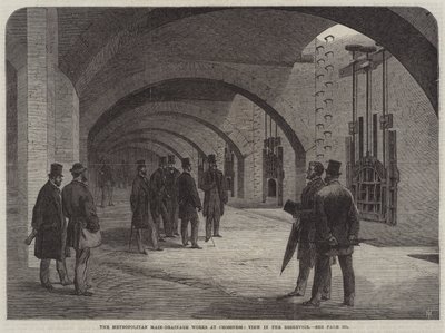 Crossness 的大都会主排水工程，水库景观（版画） 作者 英语学校
