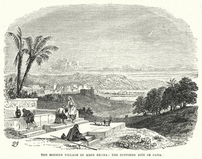 The Modern Village of Kefr Kenna, the Supposed Site of Cana (engraving) 作者 英语学校
