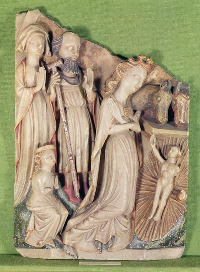 耶稣诞生，c.1470-90（雪花石膏） 作者 English School