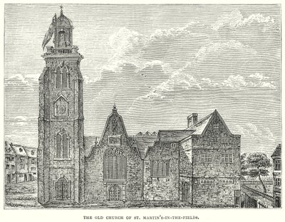 田野中的圣马丁老教堂（雕刻） 作者 英语学校