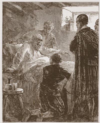 The Old Covenanters Last Sermon，James Aitken Wylie（1808-1890），酒吧的新教历史插图。 1878年 作者 英语学校