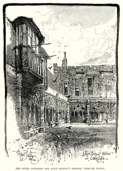 外回廊和安妮-波林之窗，温莎城堡（雕刻） 作者 英语学校