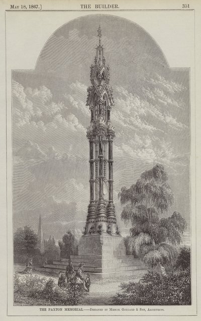 帕克斯顿纪念馆，由Messrs Goddard and Son, Architects设计（雕刻）。 作者 英语学校
