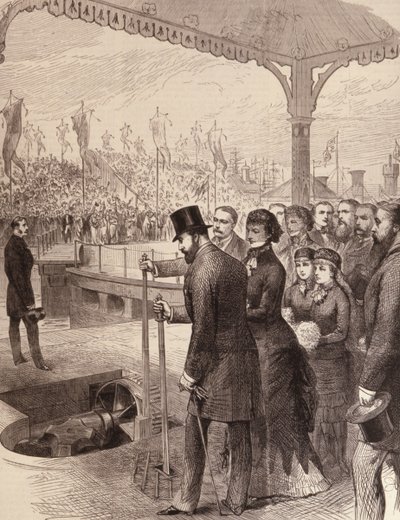 1881年9月17日，威尔士亲王在利物浦开设新北码头，来自伦敦新闻画报 作者 英语学校