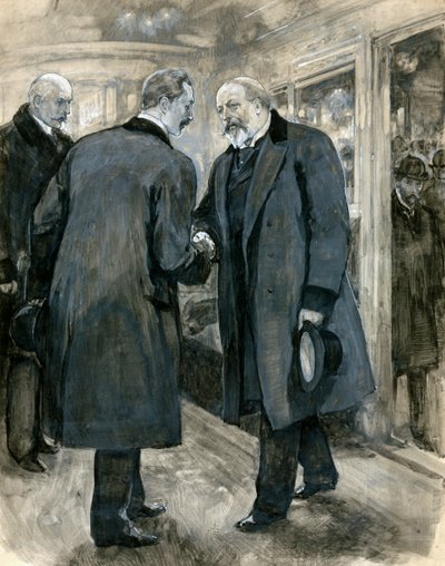 1901年1月20日威尔士亲王迎接德国皇帝查令十字车站（wc on paper） 作者 英语学校