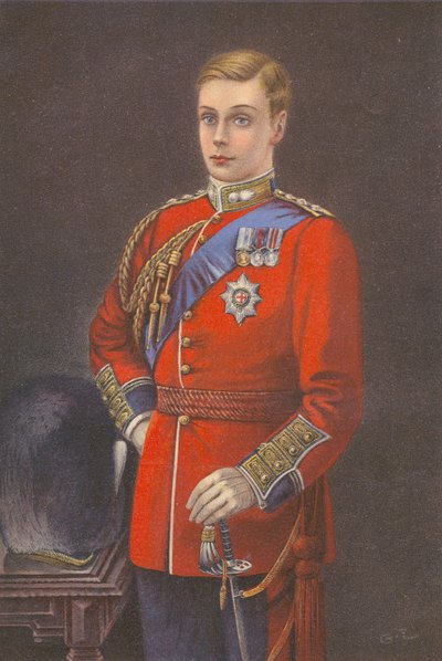 身着掷弹兵卫队制服的威尔士亲王（彩色石版画） 作者 英语学校