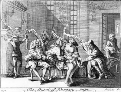 匈牙利女王脱衣舞，1742年 作者 英语学校