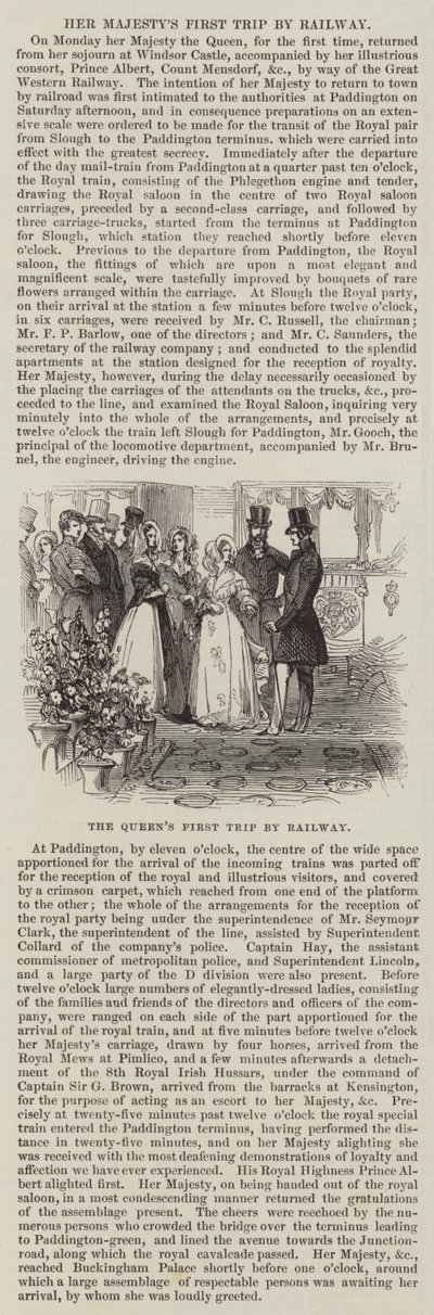 女王的第一次铁路旅行（雕版画 作者 英语学校