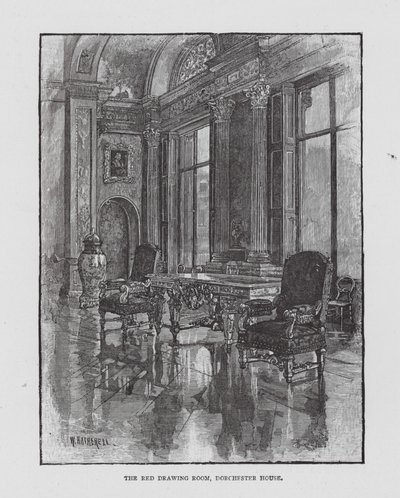 红色客厅，多尔切斯特宫（平版） 作者 英语学校