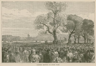 1867年5月6日在海德公园的改革示范 作者 英语学校