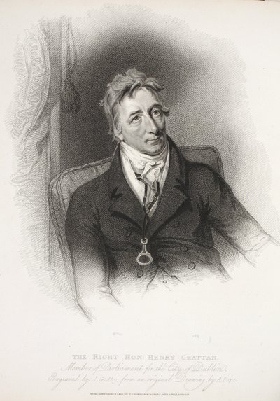 尊敬的亨利·格拉坦（Henry Grattan），来自A.Pope，1810年的原作J. Godby 作者 英语学校