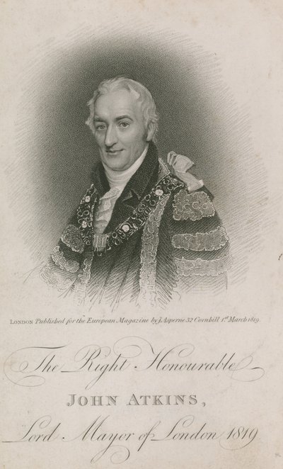 尊敬的约翰阿特金斯，1819年伦敦市长 作者 英语学校