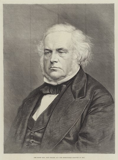 The Right Honourable John Bright, MP for Birmingham, elected in 1857 (engraving) 作者 英语学校