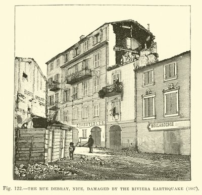 1887年里维埃拉地震破坏了尼斯Rue Debray 作者 英语学校