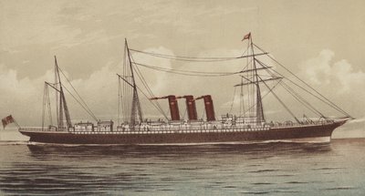 SS "纽约市 "号，英曼和国际线（chromolitho）。 作者 英语学校
