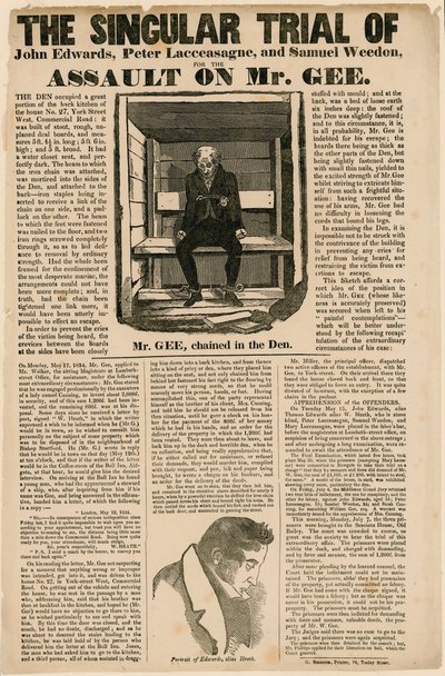 1834年袭击Gee先生的单一审判 作者 英语学校